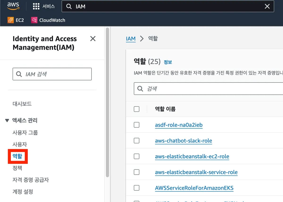 [실습] CodeDeploy 셋팅 / IAM 설정 