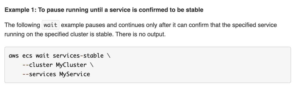 [실습] AWS 대기 명령 services-stable